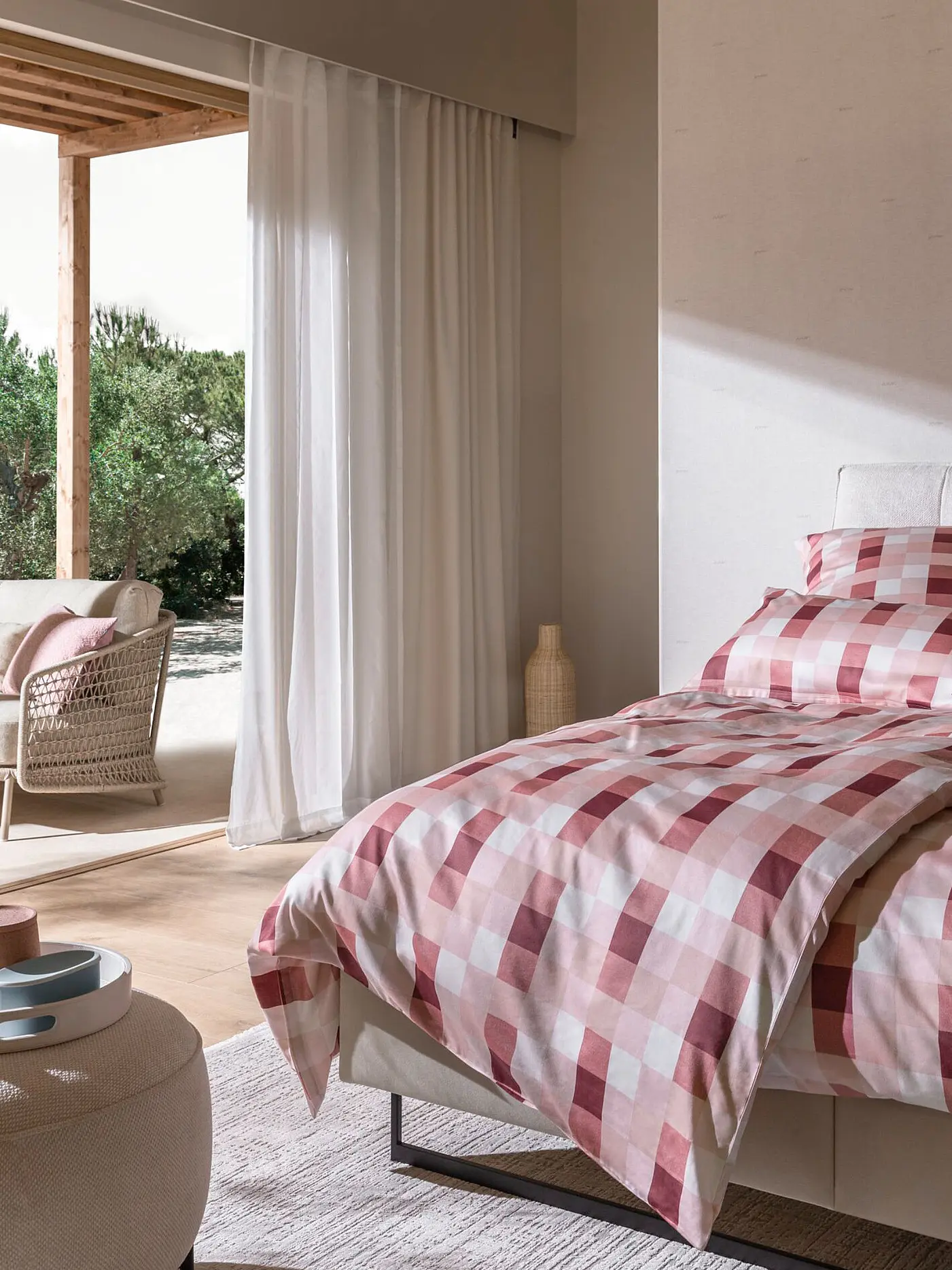 JOOP | Satin Bettwäsche MESH 70x90cm/140x200cm Blush | 